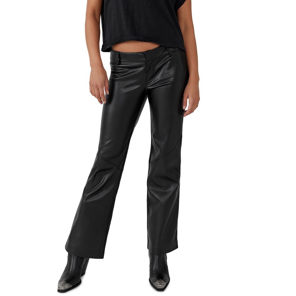 Free People Love Language Low Rise Vegan Leather Pants